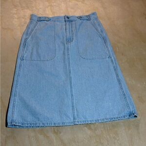 Madewell Women’s Denim A-line Midi Skirt